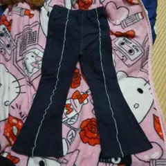 micro ride ダークブルー フレアパンツ