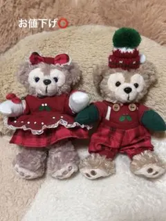 ディズニー ダッフィー シェリーメイ 2013 クリスマス ぬいぐるみバッジ