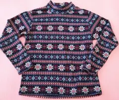 マイクロフリース タートルネック長袖カットソー