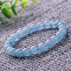 アクアマリンブレスレット 洗練品 11㎜ 1巻 天然石 3月誕生石