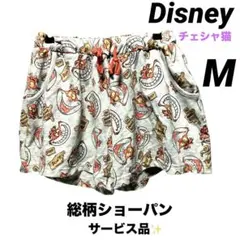 セール！ディズニー　チェシャ猫 スウェットショートパンツ 総柄 M〜L相当　総柄のサムネイル