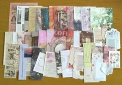 コラージュ素材詰め合わせ　100枚セット♪　紙もの・シール・テープ　おすそわけ