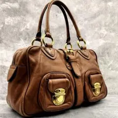 【本物】マークジェイコブス y2k ハンドバッグ 本革レザー キャメル