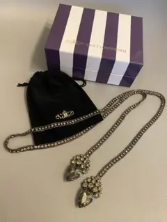 ［美品］グレースコンチネンタル ラリエット ネックレス スワロフスキージルコニア