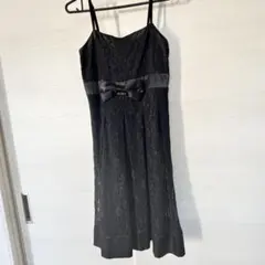 黒いレースキャミワンピース パーティーワンピース
