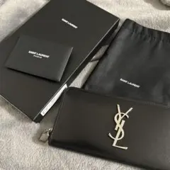 SAINT LAURENT ブラックレザー長財布