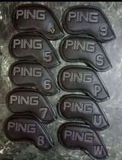 【新品】PING アイアンカバー 10個 黒 マグネット