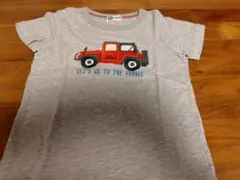 KP BOY ジープ刺繍 半袖Tシャツ 100cm グレー　無記名　日本製