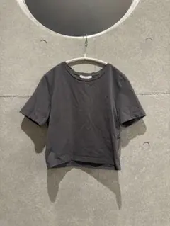 ZARA ダークグレー クロップドTシャツ