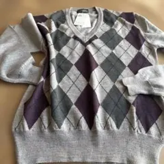 C.F.Hathaway アーガイル Vネックセーター サイズ46 未使用