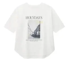 【新品未使用】ベルメゾン×harukaコラボ Tシャツ オフホワイト 白 Mのサムネイル