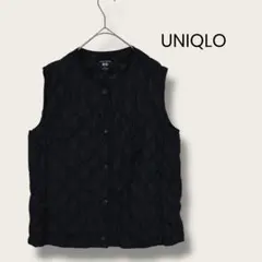 【L】ユニクロ　WARM PADDED ベスト　キルティング　あたたかい　袋付き