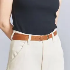 BEAUTY & YOUTH レザーシンプルベルト　MOCA