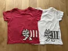 UNIQLO リサ・ラーソンイラスト Tシャツ 赤 白 セット 100
