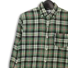 【美品】J.PRESS チェックネルシャツ グリーン レディースXS相当 140のサムネイル