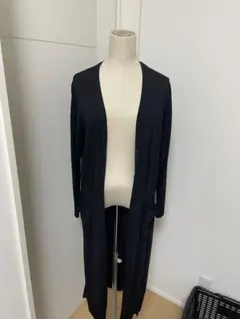 ミラオーウェン ロングカーディガン　ブラック