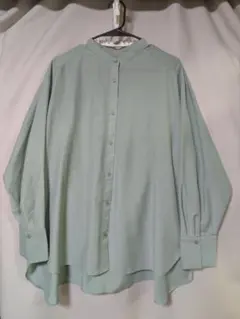 GU バンドカラーシャツ 長袖 XL ライトグリーンのサムネイル