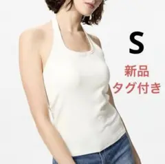 ユニクロ エアリズムコットンオープンバックホルターブラトップ