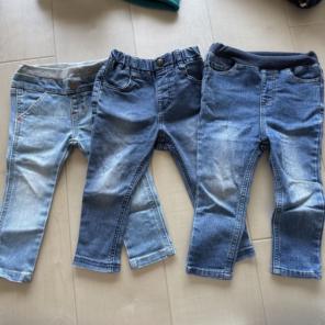 デニムパンツ 3点セット (90cm) petit main /BREEZE