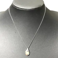 TASAKI ネックレス パール シルバー ドロップデザイン 真珠 一粒 刻印