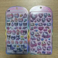 【正規品】コットンパフィーシール　キティ・マイメロディ　クロミ　2点セット