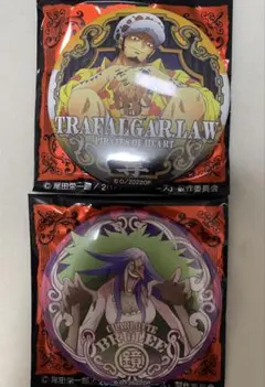 ☆ ワンピース　麦ストRED　輩缶バッジ第23弾　ロー　シャーロット・ブリュレ