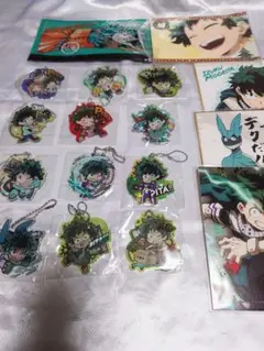 僕のヒーローアカデミア緑谷出久グッズぴたでふぉめ色紙などまとめ売り17点セット