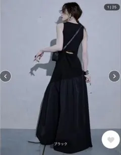 ＜ YUKIKO KOJIMAコラボ＞カットドッキングノースリワンピース