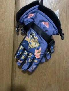 ROXY ネイビー花柄グローブ