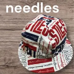ざ*ん様 needles ニードルス　総柄　ハット　赤×白×青
