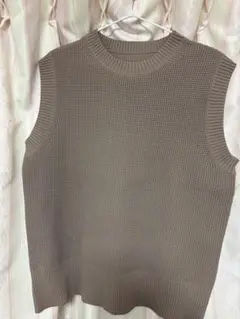 軽くて型崩れしにくいニットベスト 男女兼用 モカブラウン