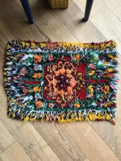 モロッカンラグ イエロー 刺繍入り　モロッコ直買付 モロッカンラグ イエロー 刺繍入り モロッコ直買付 - メルカリ
