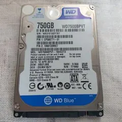 HDD WD blue 2.5 SATA 使用時間 300h弱 正常 750GB