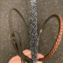 大人可愛いカチューシャ 3点セット（ビーズ・リボン・編み込み）まとめ売り