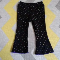 しまむら　ベビー　リトシー　ハート柄　カラフル　フレア　パンツ