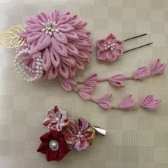 つまみ細工髪飾り七五三　成人式　卒業式　お正月