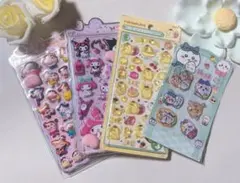 ポップキャラクター3Dシールセット4枚