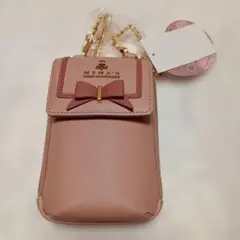 青木美沙子　しまむら　ショルダーバッグ　ピンク　リボン　ニナス