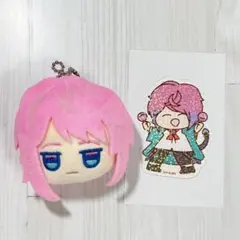 ヒプマイ 飴村乱数 フェイスぬいぐるみキーホルダー　　ステッカー 100均