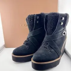 COACH ケンナブーティ Q7933 ブラック ウェッジソール 厚底のサムネイル