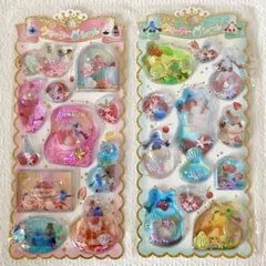 クラックス パペットスンスン キラキラウォーターインシール パフェ ケーキ ２枚