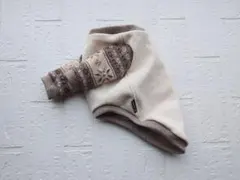 犬服ハンドメイド　長袖トレーナー　オートミール　Ｍ