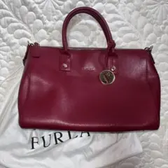 2606-149｜フルラ ミニトート レザー パープル - メルカリ