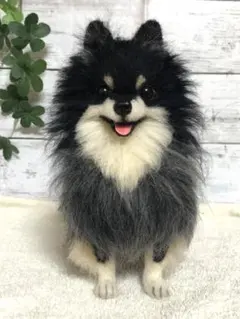 羊毛フェルト　ハンドメイド　犬【ポメラニアン】みぃこ様専用　ぬいぐるみメモリアル