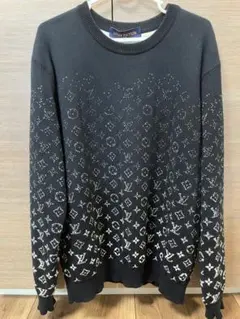 未使用級　ルイヴィトン　ニット　ダミエ　レザーワッペン　LV　ブラック　Lサイズ 2025年最新】LOUIS VUITTON メンズ ニット・セーターの人気