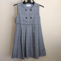 ノースリーブジャンバースカート グレー系チェック