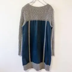 K.T KIYOKO TAKASE ロングニットーワンピース　バックスエード　Ｍ