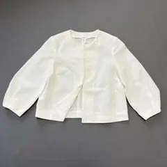 美品✨近年 ANAYI カラミノーカラージャケット ホワイト 軽量