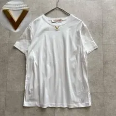 ヴァレンティノ　Tシャツ　白　Vロゴシグネチャー　ゴールド金具　半袖　XSのサムネイル