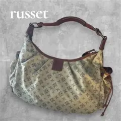 russet ラシット ショルダーバッグ モノグラム ベージュ ナイロン 軽量